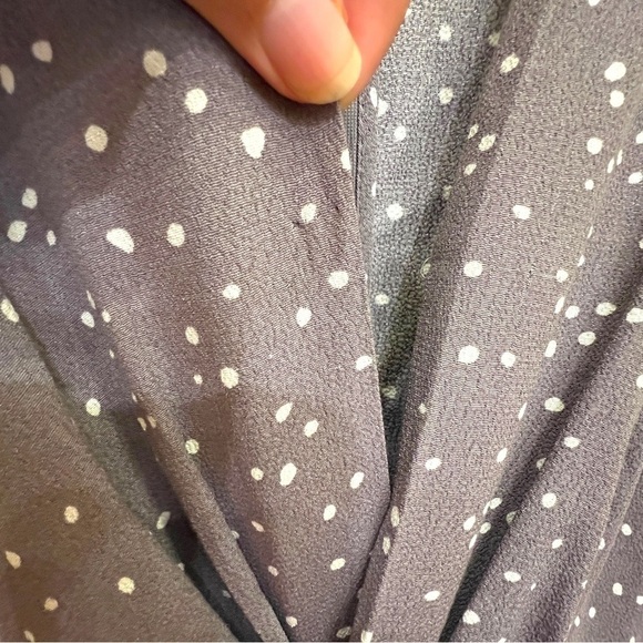 BLACK SWAN Kate Polka Dot Printed Cropped Jumpsuit in Slate Grey & White, XS - Picture 6 of 13